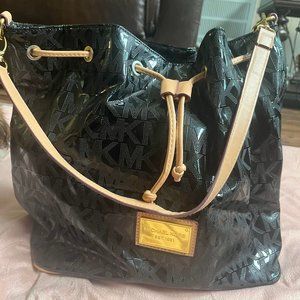 Michael Kors Coated Canvas Shoulder Bag with drawstrings